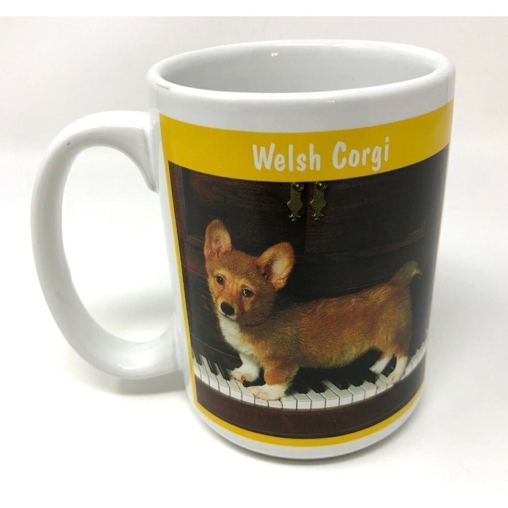 Welsh Corgi Piano Photo Coffee‎ Tea Mug Cup Dog Lover Gift Present